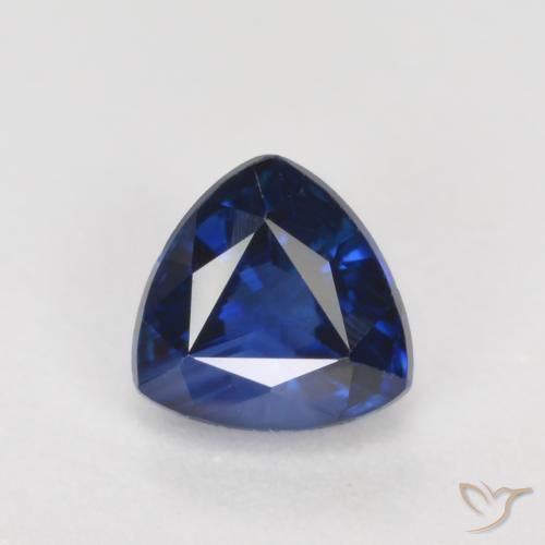 0.53ct Натуральный Темно-синий Сапфир, Триллион, Чистота VS