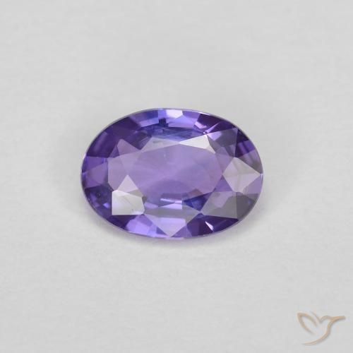 0.42ct Натуральный Темно-фиолетовый Сапфир, Овал, VVS-VS