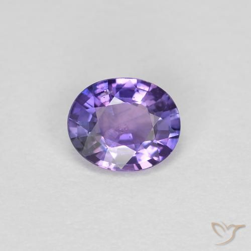 0.38ct Натуральный Темно-фиолетовый Сапфир, Овал, Чистота VS