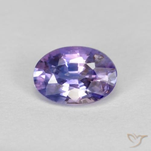 0.57ct Натуральный Средний светлый фиолетовый Сапфир, Овал, Чистота VS