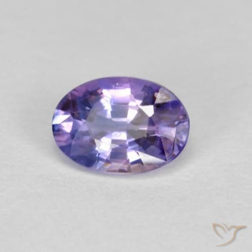 0.57 карата, натуральный Средний светлый фиолетовый Сапфир, Огранка Овал, Чистота VS