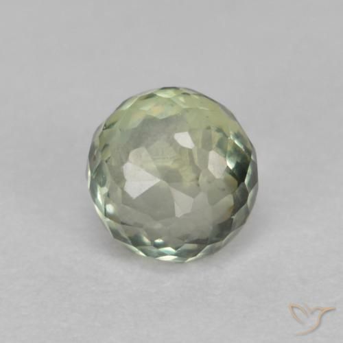 0.56ct Натуральный Светлый лесной зеленый Сапфир, Круглый, VVS-VS