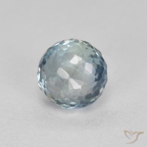 0.48ct Натуральный Светло-синий Сапфир, Круглый, Чистота VS