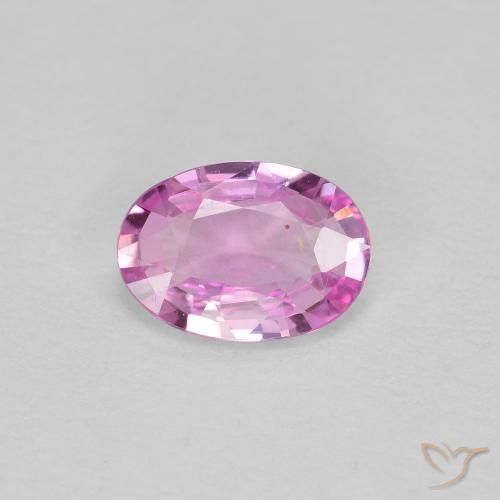 0.54ct Натуральный Светло-королевский фиолетовый розовый Сапфир, Овал, Чистота VVS