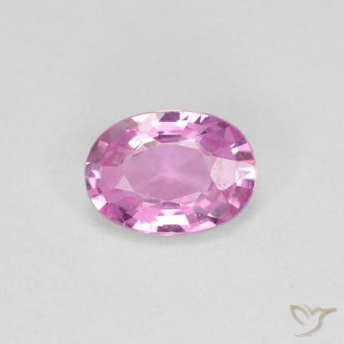 0.65ct Натуральный Светло-королевский фиолетовый розовый Сапфир, Овал, Чистота VVS