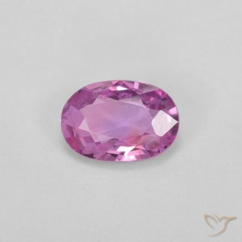 0.55ct Натуральный Розовато-пурпурный Сапфир, Овал, Чистота VVS