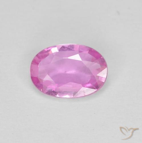 0.60ct Натуральный Светло-розовый Сапфир, Овал, VVS-VS