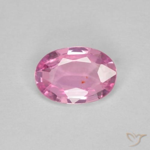 0.59ct Натуральный Ярко-розовый Сапфир, Овал, Чистота VS