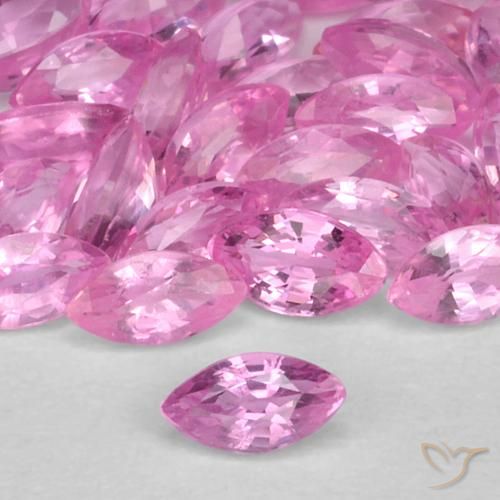 0.12ct Натуральный Средний розовый Сапфир, Маркиза, Чистота VS