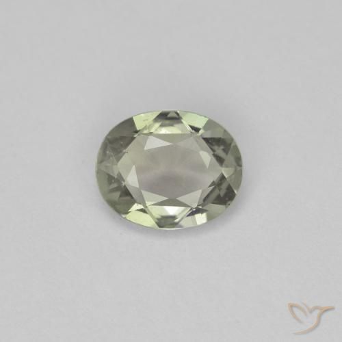 0.73ct Натуральный Землисто-зеленый Сапфир, Овал, VVS-VS