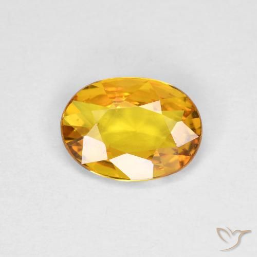 0.69ct Натуральный Золотой Сапфир, Овал, Чистота VS
