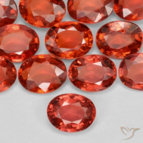 0.45ct Натуральный Ярко-красный Сапфир, Овал, Чистота VS