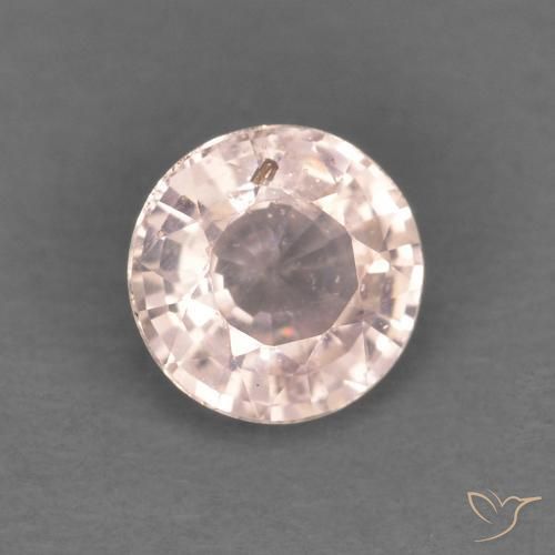 0.39ct Натуральный Светло-оранжевый Сапфир, Круглый, Чистота VS