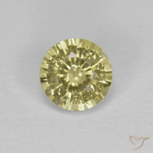 0.46ct Натуральный Палевый Сапфир, Круглый, Чистота VS