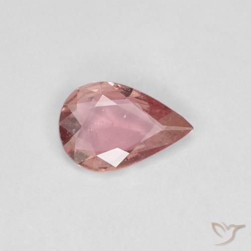 0.43ct Натуральный Светло-розовый Сапфир, Форма груши, Чистота VS
