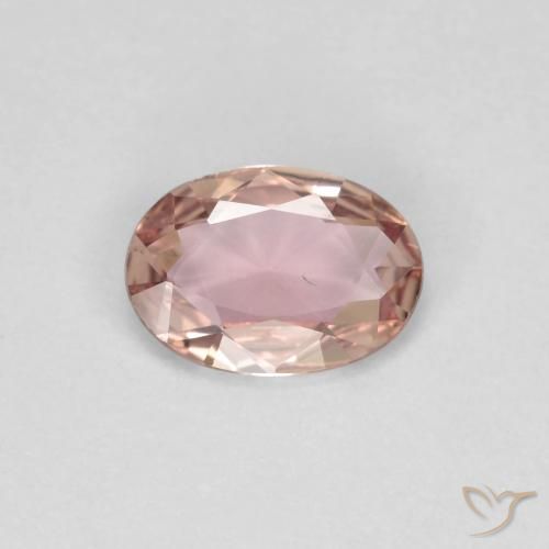 0.60ct Натуральный Светло-розовый Сапфир, Овал, Чистота VS