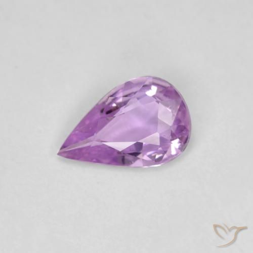0.50ct Натуральный Сирень Сапфир, Форма груши, Чистота VS