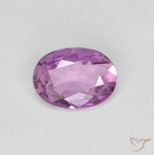 0.70ct Натуральный Розовато-фиолетовый фиолетовый Сапфир, Овал, Чистота VVS