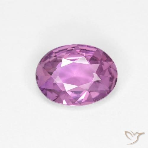 0.71ct Натуральный Средне-светло-фиолетовый Сапфир, Овал, VVS-VS