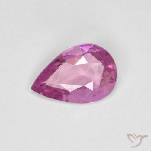 0.43ct Натуральный Интенсивный фиолетовый Сапфир, Форма груши, VVS-VS