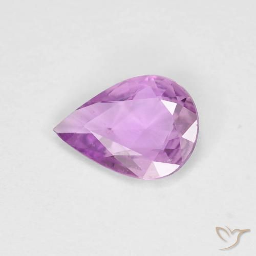 0.53ct Натуральный Глубокий розовато-фиолетовый Сапфир, Форма груши, VVS-VS