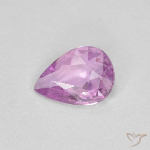 0.56ct Натуральный Средний фиолетовый Сапфир, Форма груши, Чистота VS