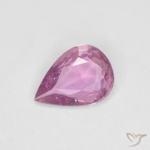 0.56ct Натуральный Светло-пурпурный Сапфир, Форма груши, Чистота VS