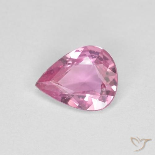 0.45ct Натуральный Королевский фиолетовый розовый Сапфир, Форма груши, Чистота VS