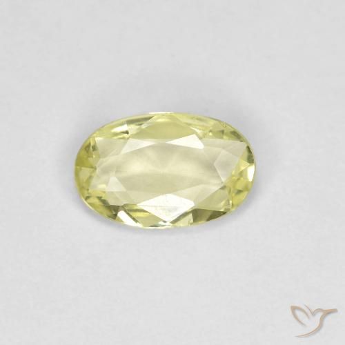 0.37ct Натуральный Лимонно-желтый Сапфир, Овал, VVS-VS