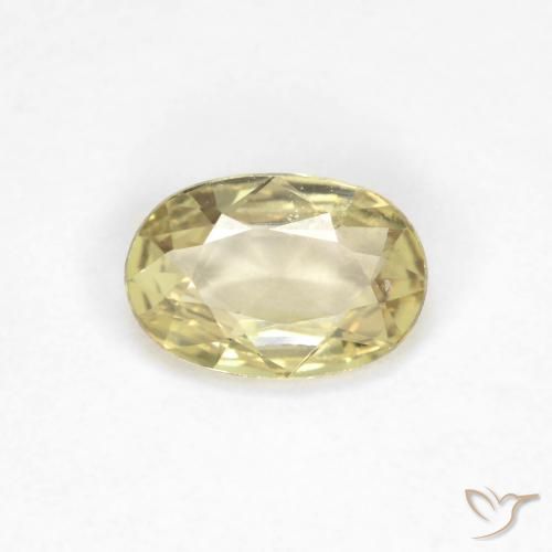 0.48ct Натуральный Палевый Сапфир, Овал, Чистота VVS