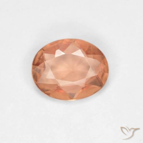 0.50ct Натуральный Перскиково-оранжевый Сапфир, Овал, VVS-VS
