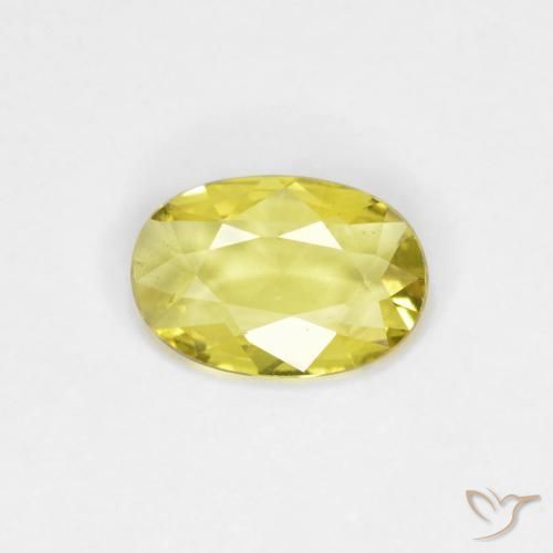 0.37ct Натуральный Светло-желтый кукурузный Сапфир, Овал, VVS-VS