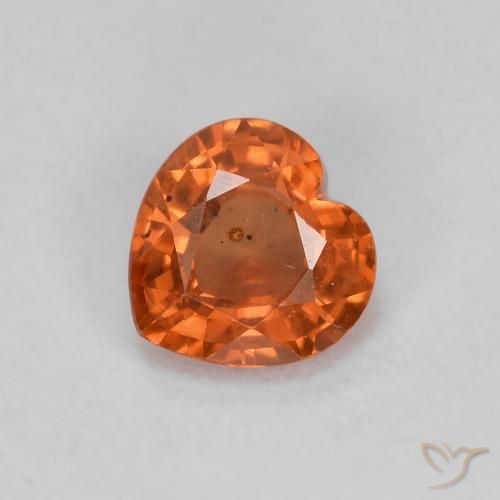 0.43ct Натуральный Средний апельсин Сапфир, Сердце, Чистота VS