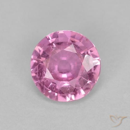 0.60ct Натуральный Насыщенный розовый Сапфир, Круглый, Чистота VS