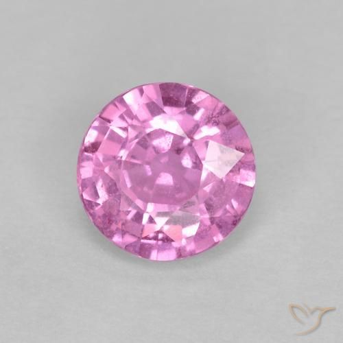 0.60ct Натуральный Средний розовый Сапфир, Круглый, Чистота VS