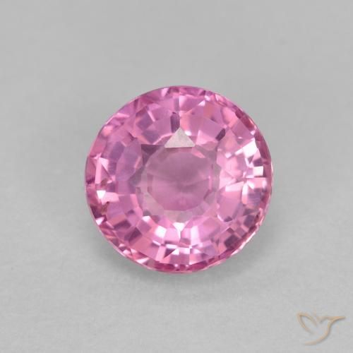 0.70ct Натуральный Королевский фиолетовый розовый Сапфир, Круглый, Чистота VS