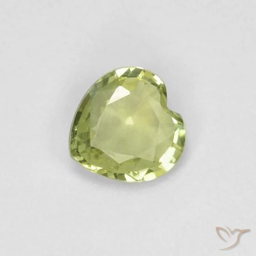 0.35ct Натуральный Средний зеленый Сапфир, Сердце, Чистота VVS