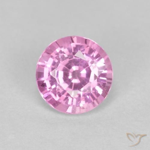 0.60ct Натуральный Королевский фиолетовый розовый Сапфир, Круглый, Чистота VS