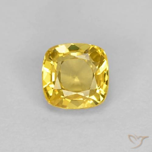 0.54ct Натуральный Золотой Сапфир, Подушка, VVS-VS