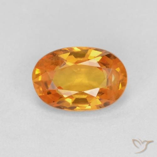 0.69ct Натуральный Золотой Сапфир, Овал, Чистота VS