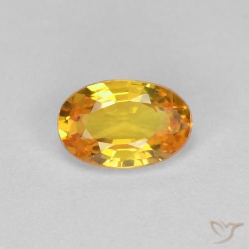 0.62ct Натуральный Средний апельсин Сапфир, Овал, Чистота VVS