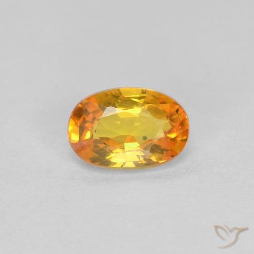 0.43ct Натуральный Средний апельсин Сапфир, Овал, VVS-VS