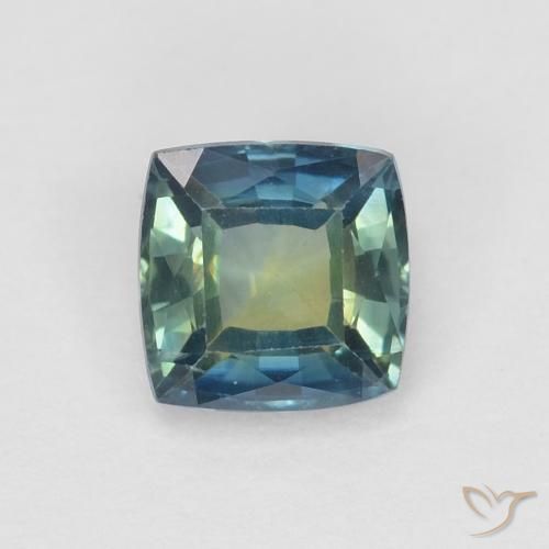 0.71ct Натуральный Бирюзовый Сапфир, Подушка, VVS-VS