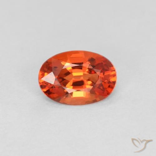 0.49ct Натуральный Интенсивный красный Сапфир, Овал, Чистота VVS