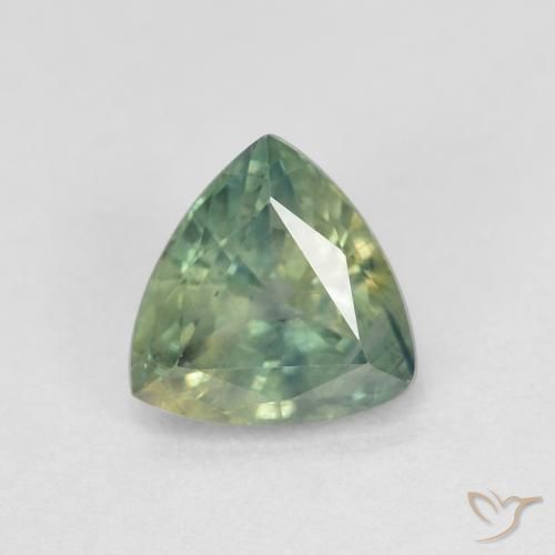 0.96ct Натуральный Многоцветный Сапфир, Триллион, Чистота VS