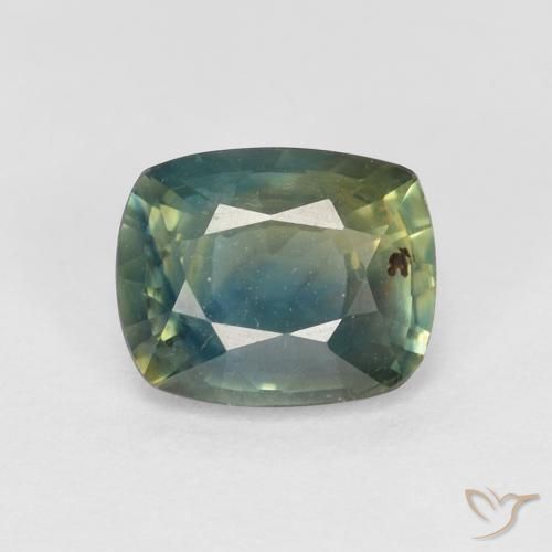 1.13ct Натуральный Многоцветный Сапфир, Подушка, Чистота VS