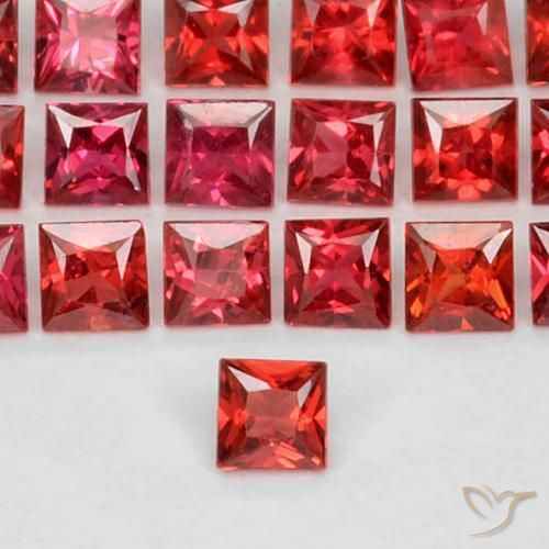 0.11ct Натуральный Розовато-красный Сапфир, Квадрат, Чистота VS