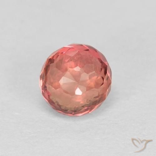 0.40ct Натуральный Светло-красный Сапфир, Круглый, Чистота VVS