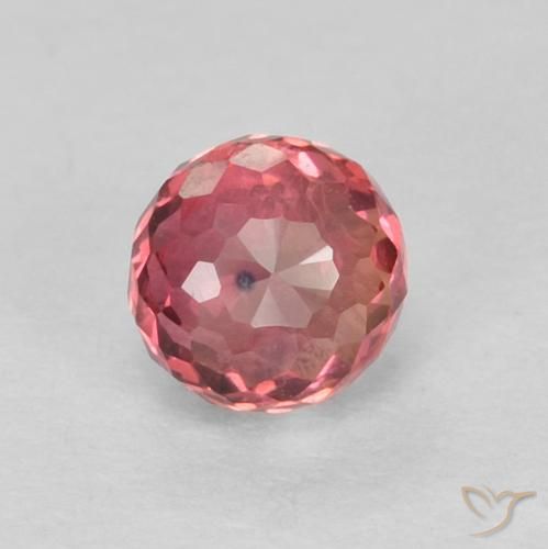 0.48ct Натуральный Розовато-красный Сапфир, Круглый, VVS-VS