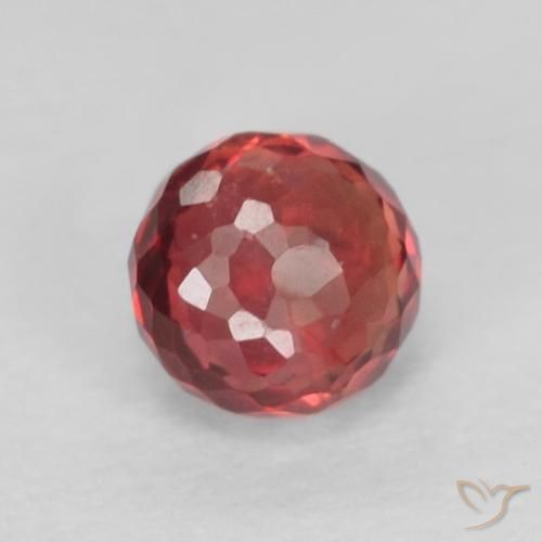 0.39 карата, натуральный Intense Reddish Pink Сапфир, Круглый, VVS-VS